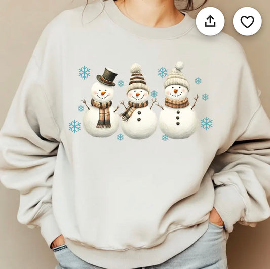 Snowman Trio Crewneck